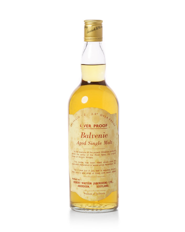 Balvenie 1965 Over Proof Robert Watson 26 2/3 Fl Oz