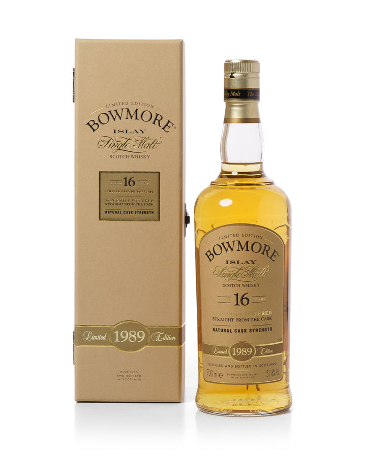 Bowmore 1989 16 Year Old Straight From The Cask Natural Cask Strength With Original Box