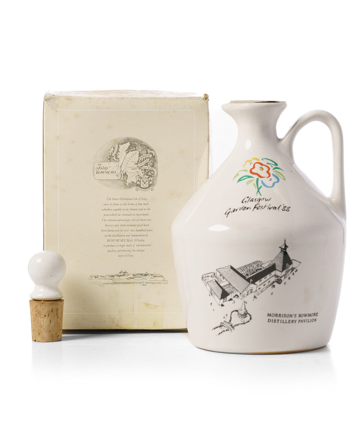 Bowmore 1988 15 Year Old White Ceramic Jug 75cl With Original Box