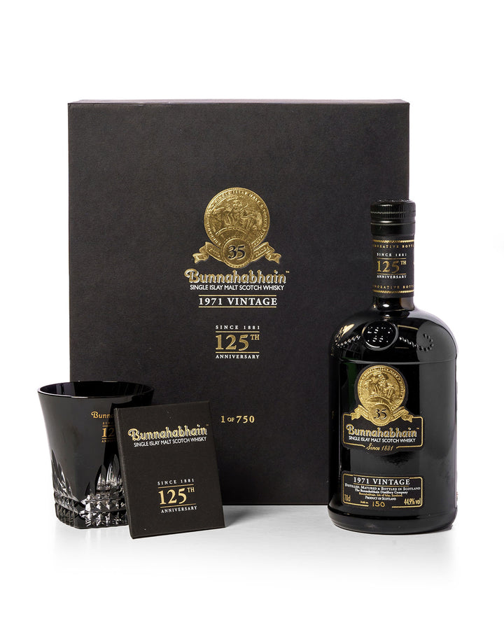 Bunnahabhain 1971 35 Year Old 125th Anniversary Bottled 2006 With Original Box and Glass