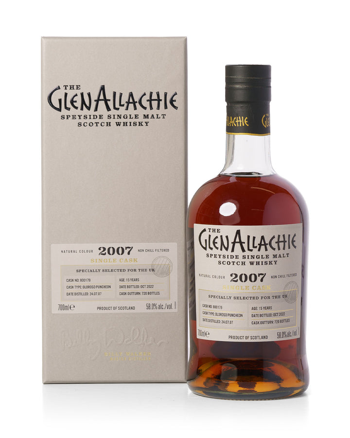 Glenallachie 2007 15 Year Old Single Cask Oloroso Puncheon With Original Box