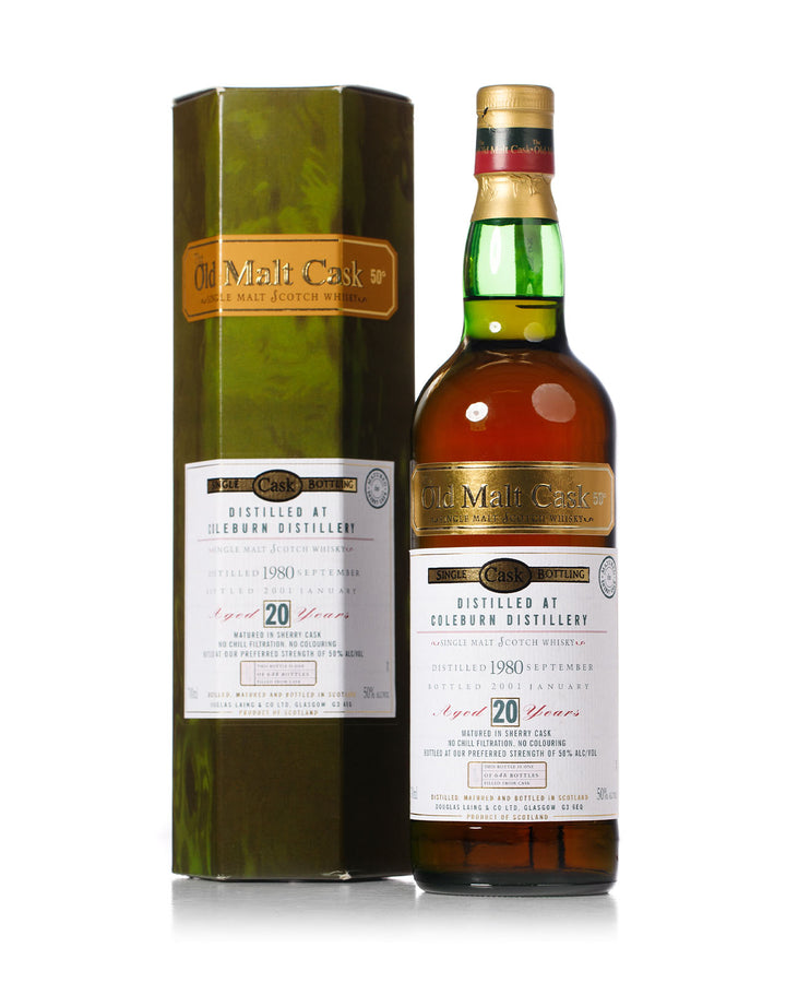 Coleburn 1980 20 Year Old Old Malt Cask Douglas Laing Bottled 2001 With Original Box