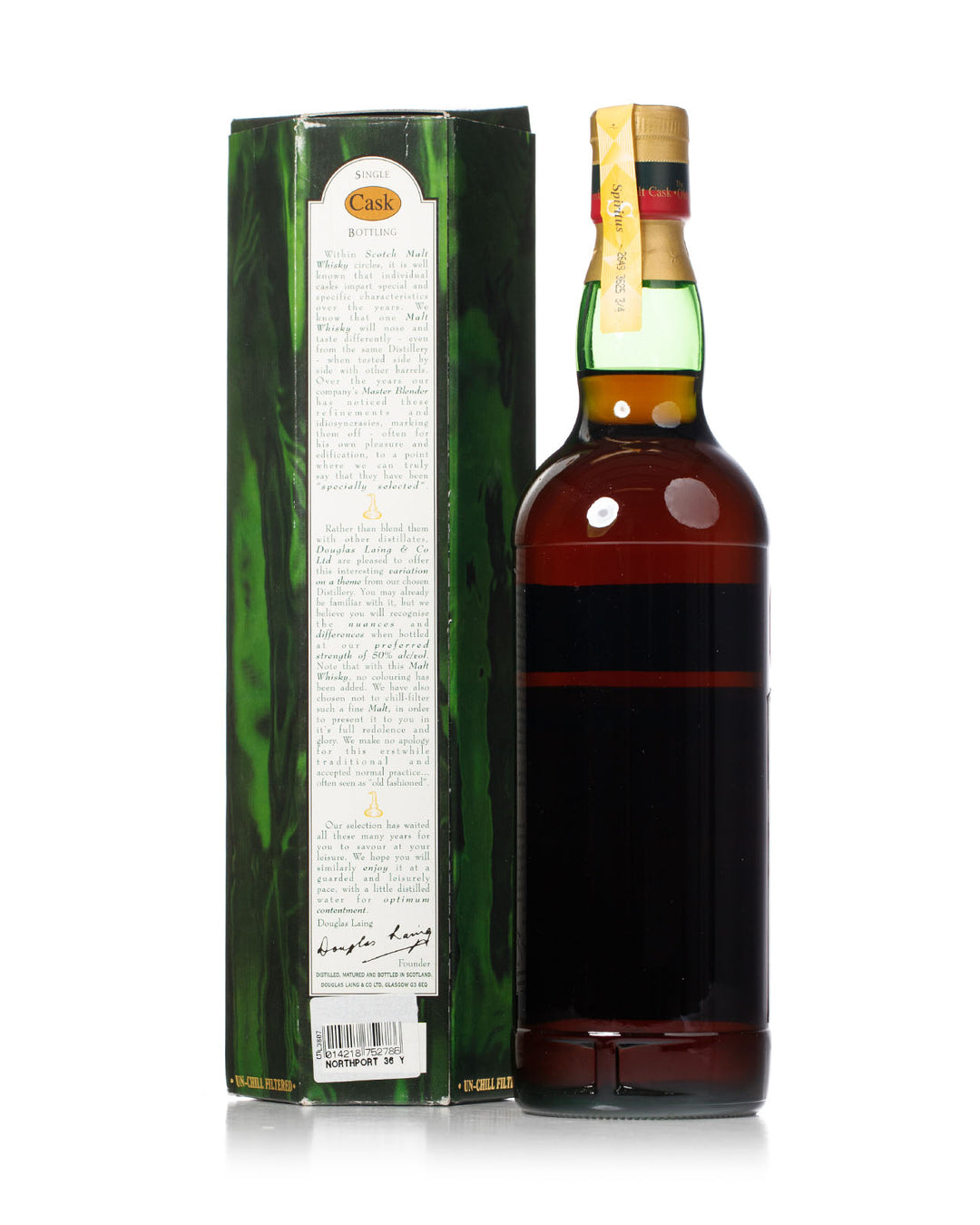 North Port 1966 36 Year Old Old Malt Cask Douglas Laing Bottled 2002 With Original Box