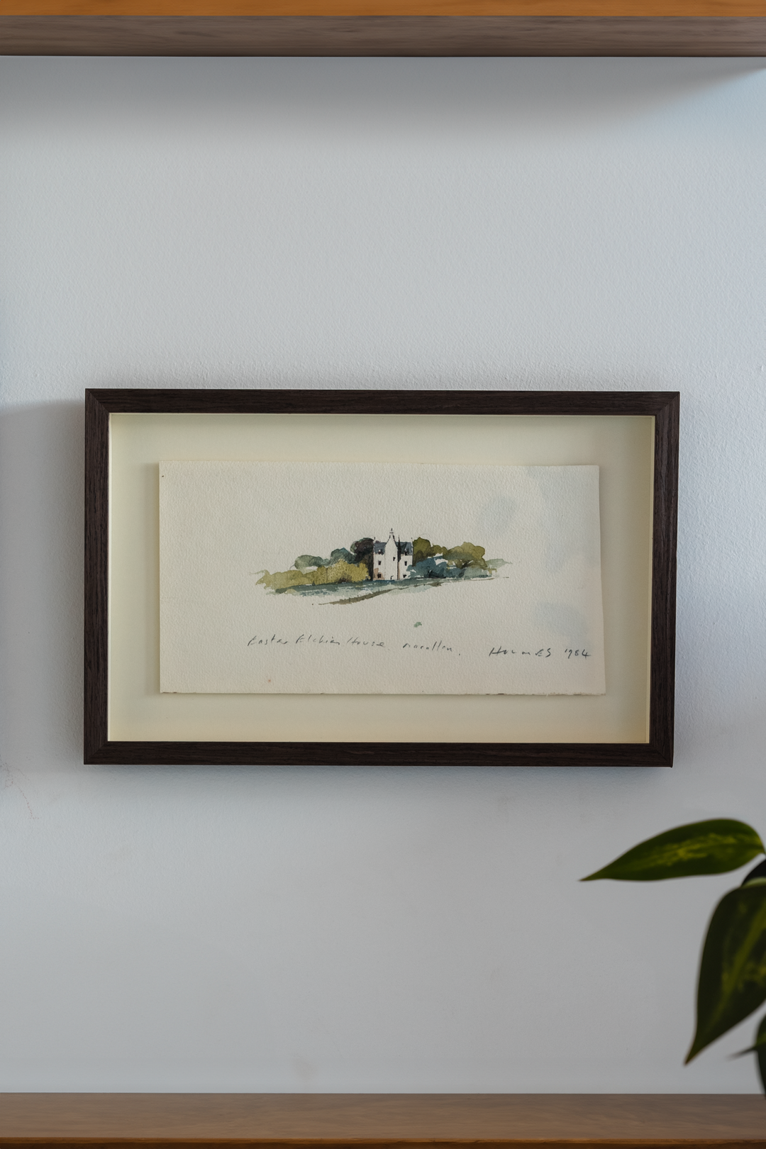 Macallan Easter Elchies House Watercolour Sketch in Frame