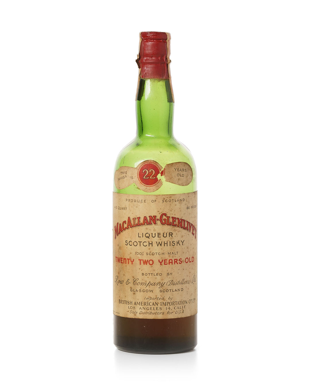 Macallan-Glenlivet 22 Year Old Liqueur Whisky 10ml Dram