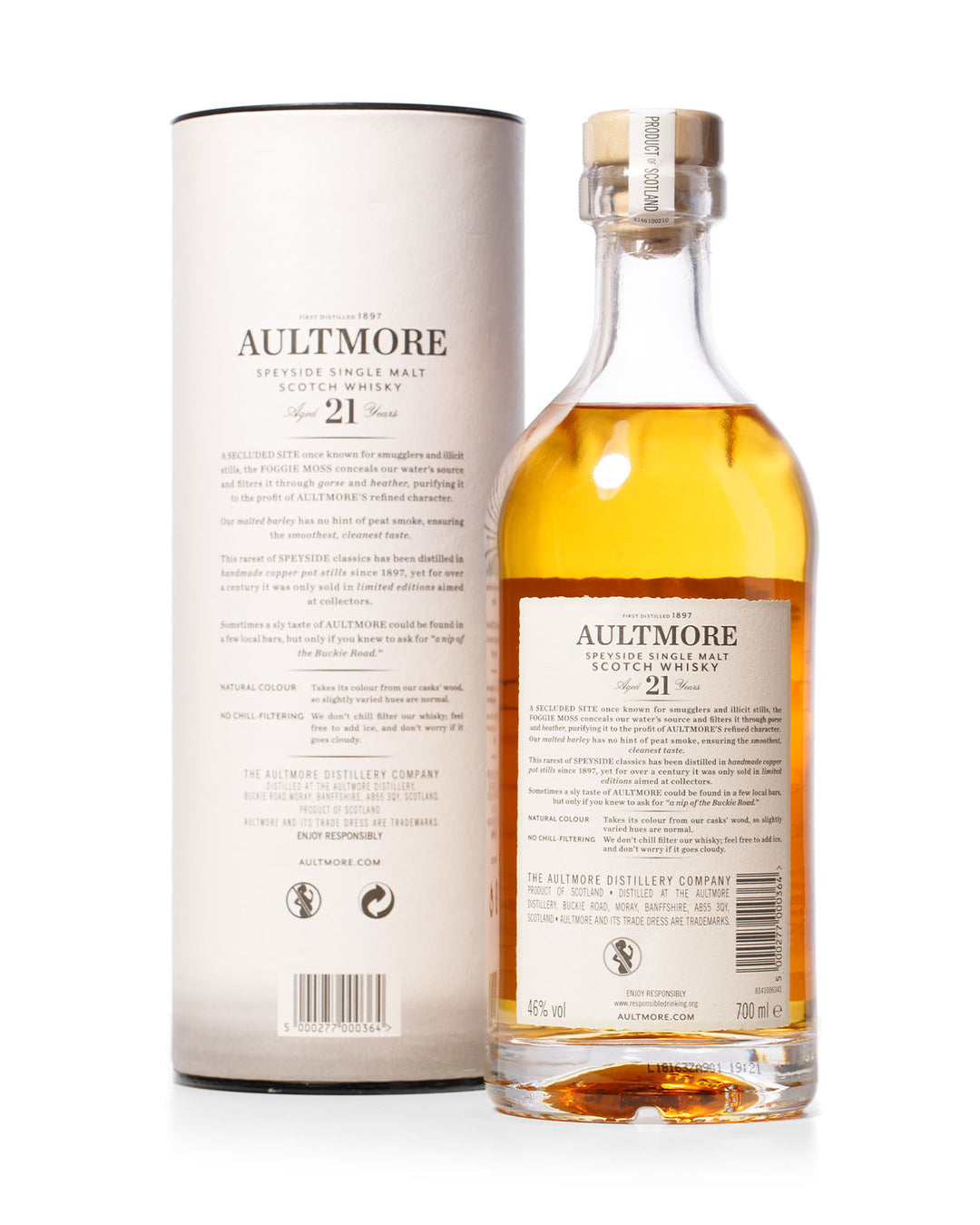 Aultmore 21 Year Old Foggie Moss Bottled 2016 With Original Tube