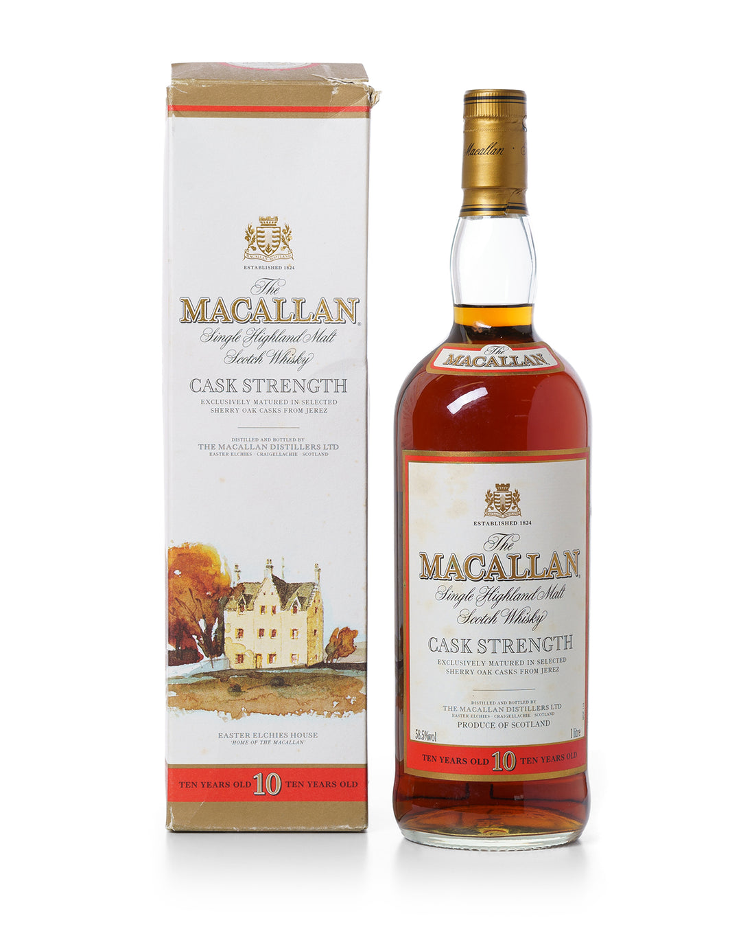 Macallan 10 Year Old Cask Strength 1 Litre With Original Box