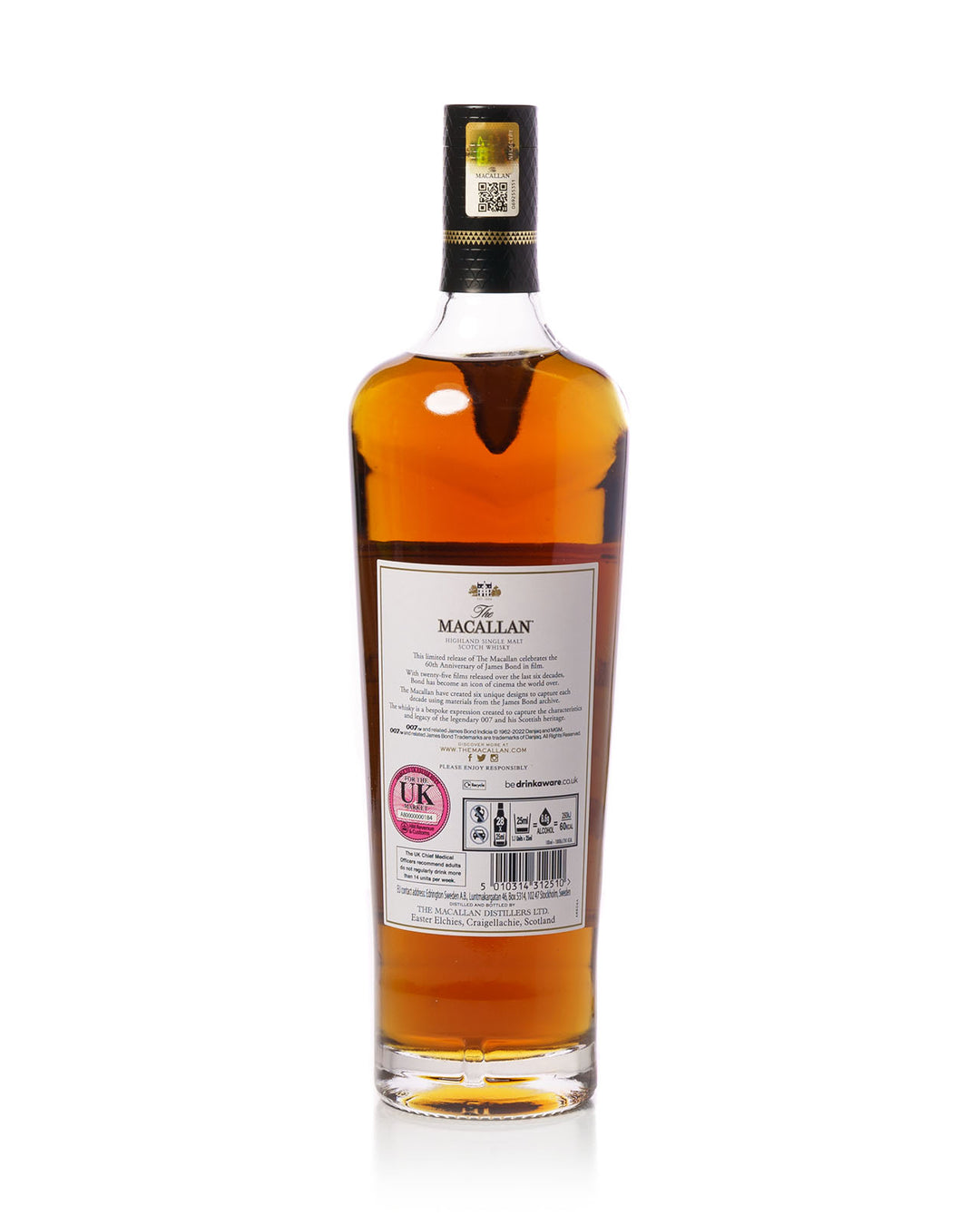 Macallan James Bond 60th Anniversary Release Decade VI With Original Tube