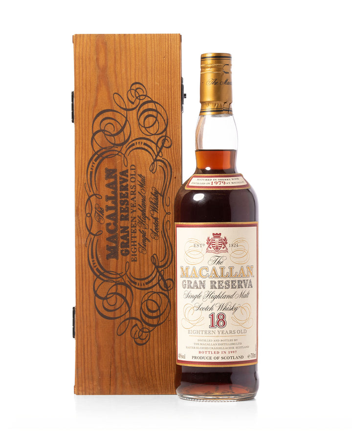 Macallan 1979 18 Year Old Gran Reserva Bottled 1997 With Original Wooden Box
