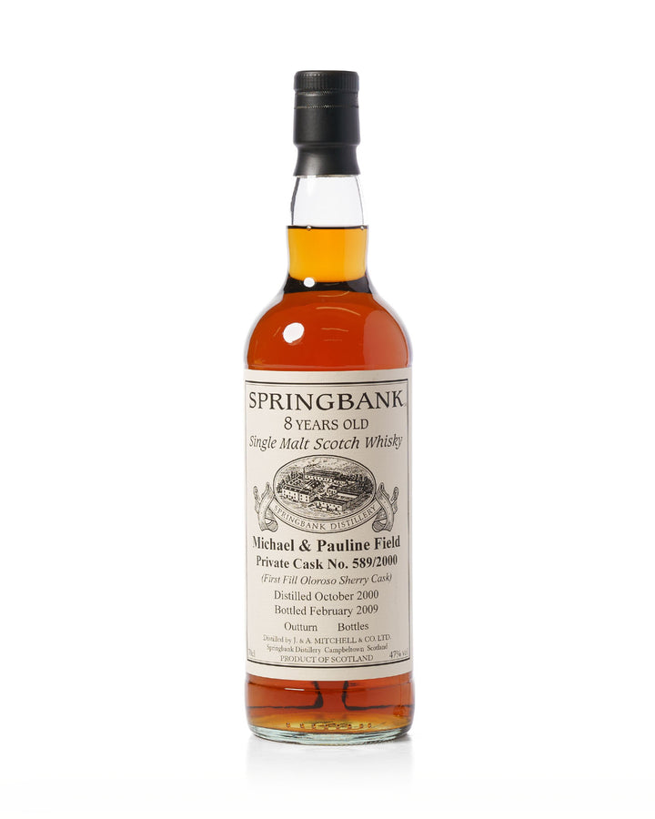 Springbank 2000 8 Year Old Private Cask No.589/2000 Bottled 2009