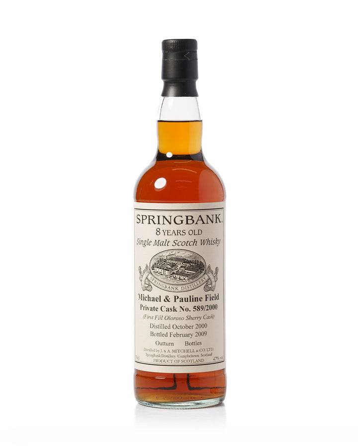 Springbank 2000 8 Year Old Private Cask No.589/2000 Bottled 2009