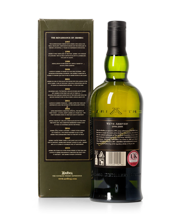 Ardbeg Renaissance 1998 10 Year Old Bottled 2008 With Original Box