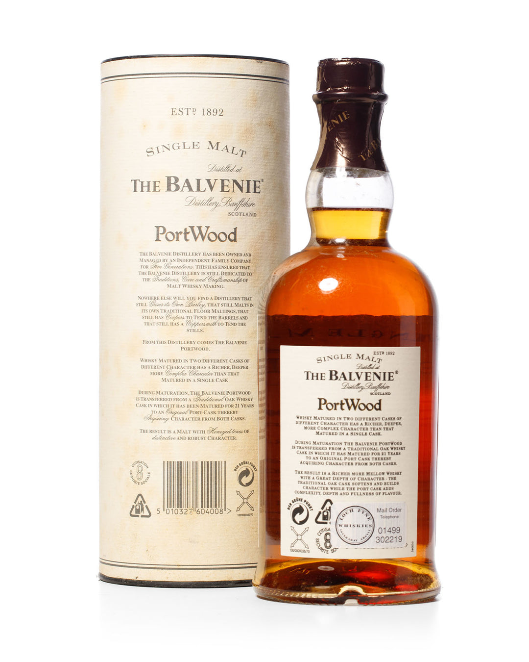 Balvenie 21 Year Old Port Wood With Original Tube