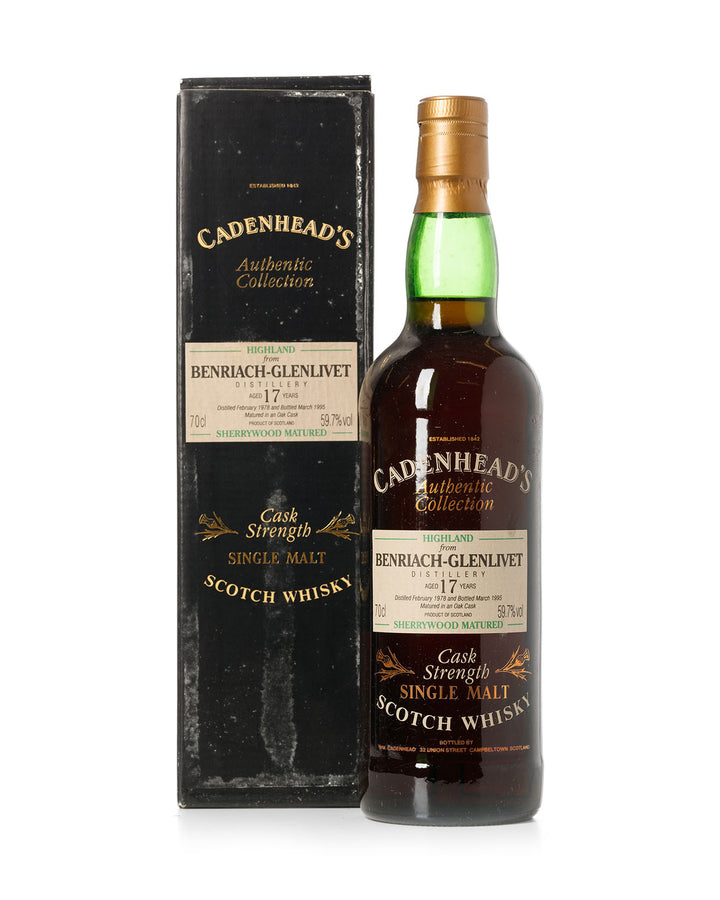 Benriach-Glenlivet 1978 17 Year Old Cadenheads Bottled 1995 With Original Box