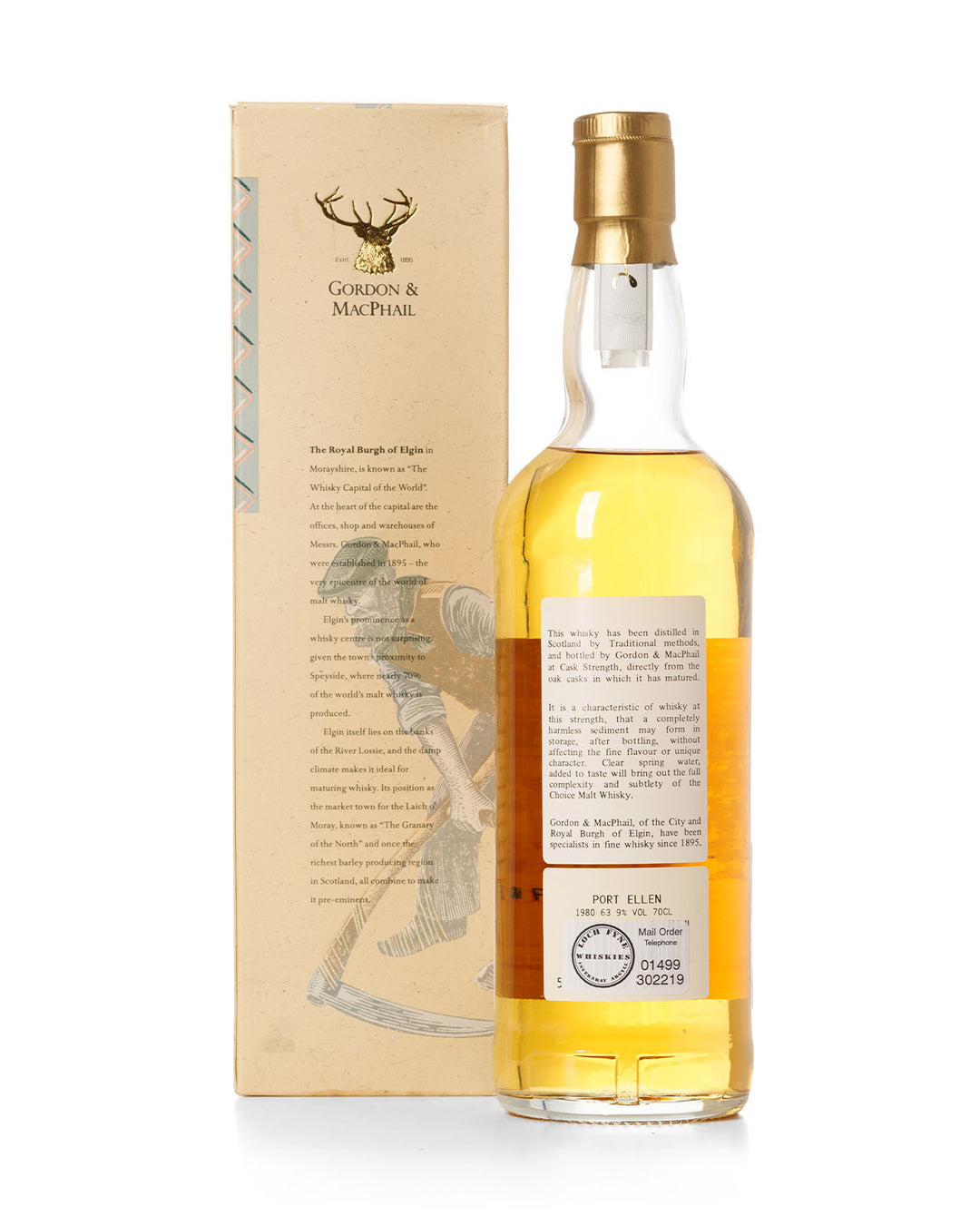 Port Ellen 1980 15 Year Old Cask Strength Gordon & Macphail Bottled 1996 With Original Box