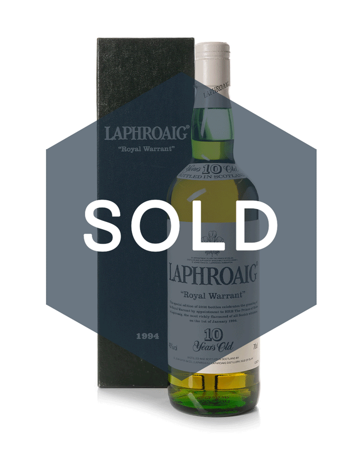 Laphroaig Royal Warrant 10 Year Old Bottled 1994