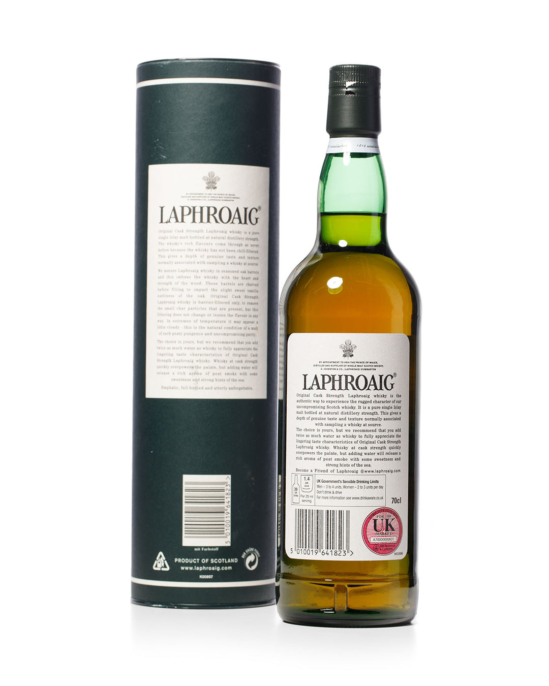 Laphroaig 10 Year Old Cask Strength 55.7% With Original Tube
