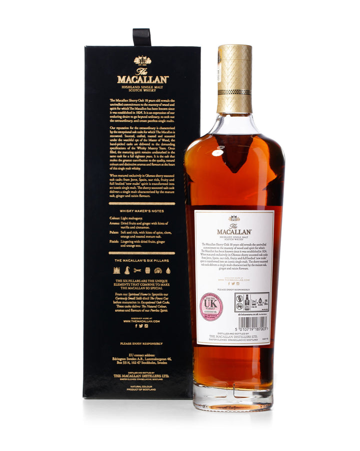 Macallan 18 Year Old 2018-2022 Vertical With Original Boxes