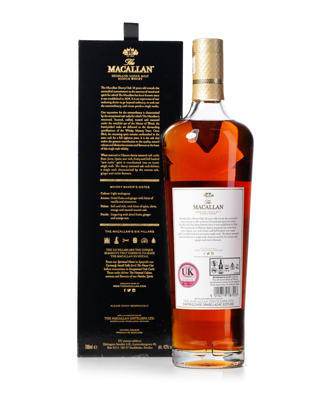 Macallan 18 Year Old 2018-2022 Vertical With Original Boxes