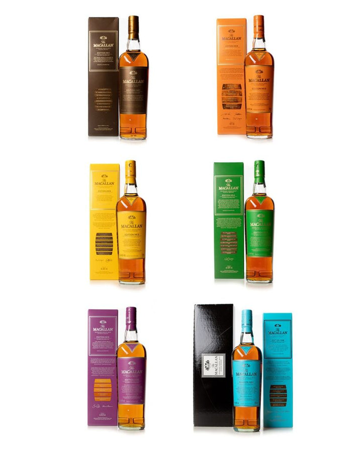 Macallan Edition Series Set With Original Boxes - No. 1 - No. 6