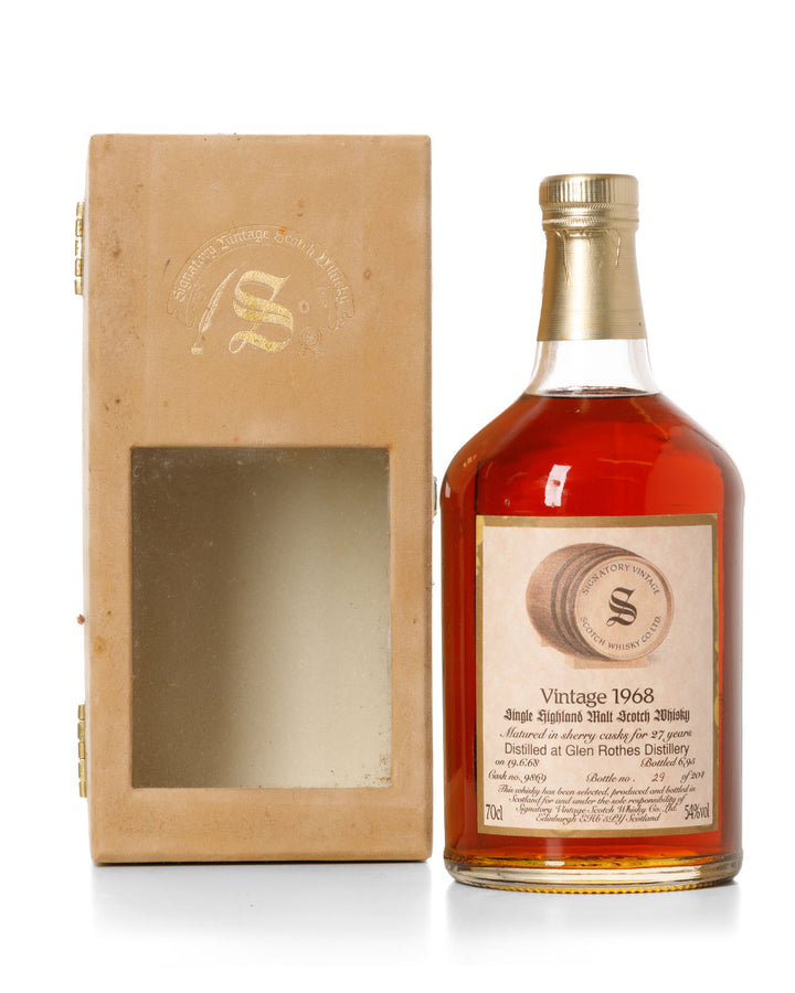 Glenrothes 1968 27 Year Old Signatory Vintage Bottled 1995