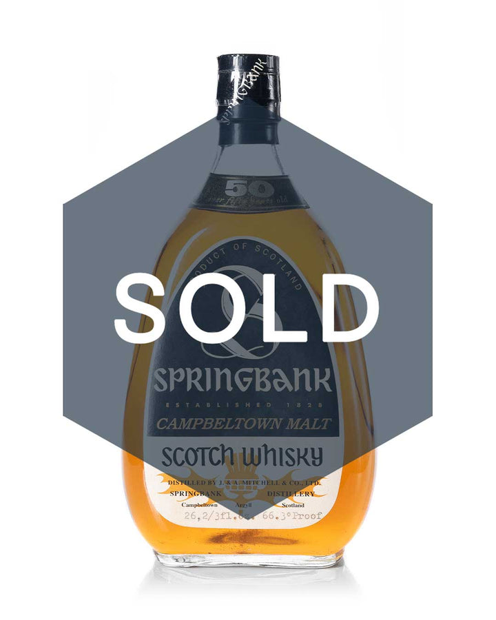 Springbank 1919 50 Year Old Bottled 1970 - First "Pear Shape" Bottling