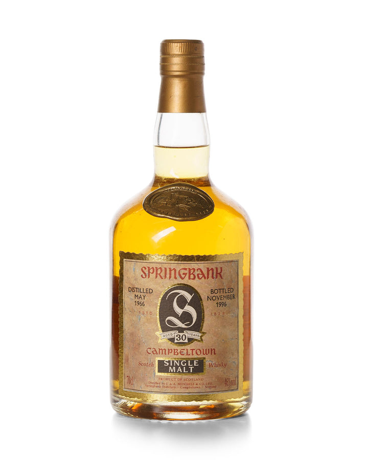 Springbank 1966 30 Year Old Cask #1648 Bottled In 1996