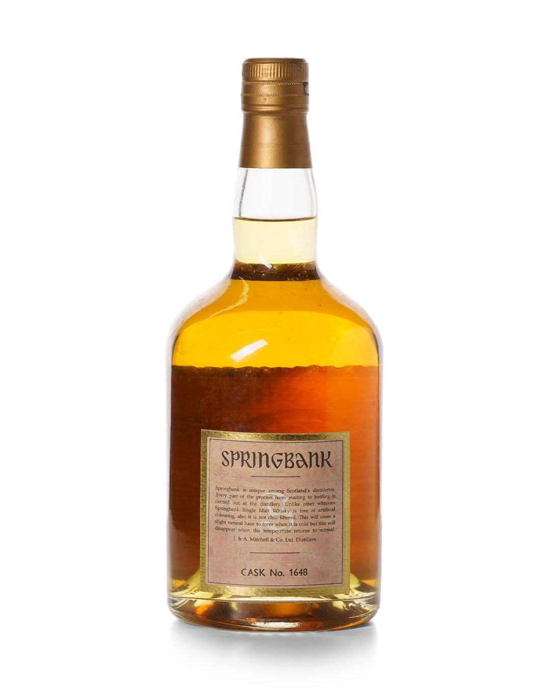 Springbank 1966 30 Year Old Cask #1648 Bottled In 1996