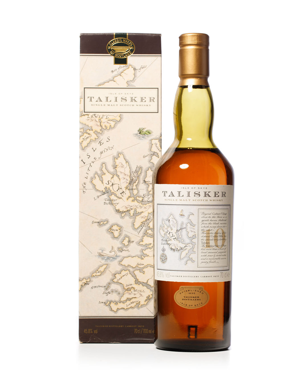 Talisker 10 Year Old Map Label With Original Box