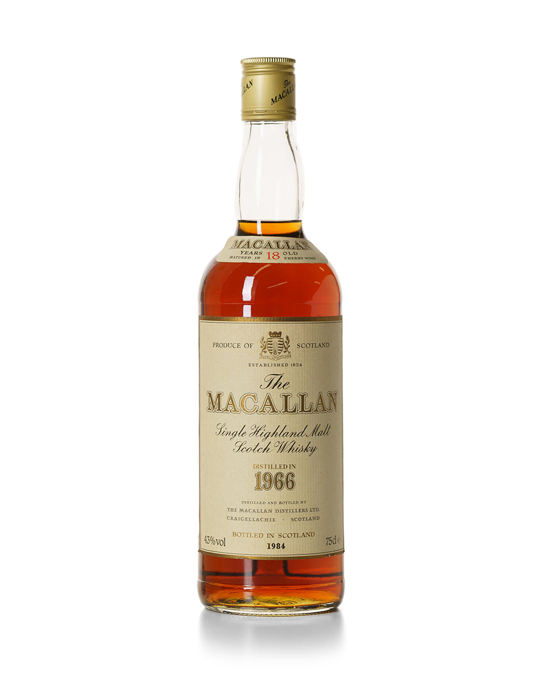 Macallan 1966 18 Year Old Bottled 1985 75cl With Original Box