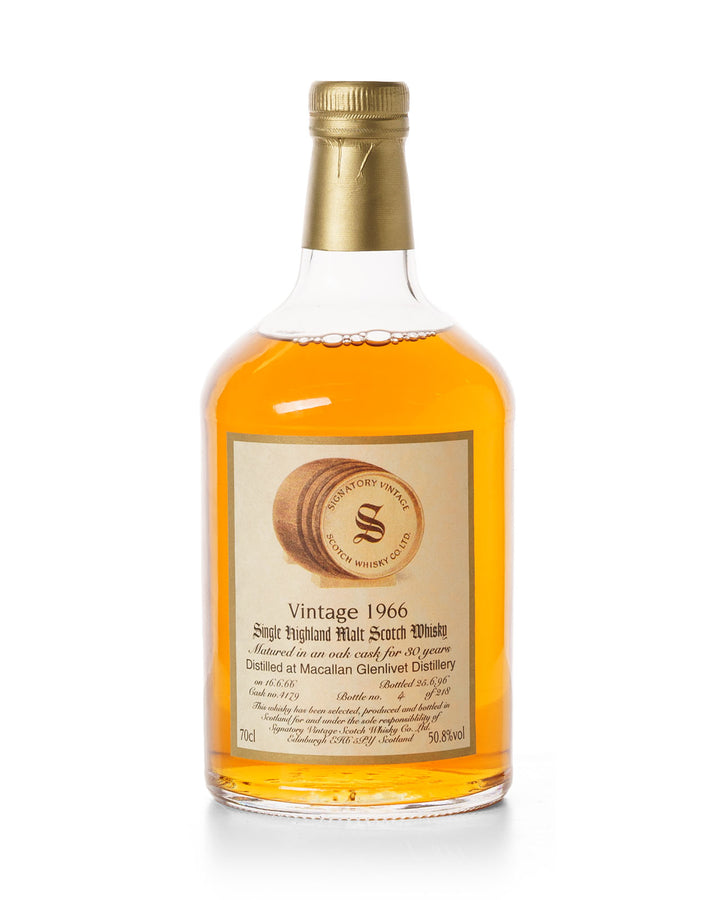 Macallan Glenlivet 1966 Signatory Vintage Bottled 1996 With Original Box
